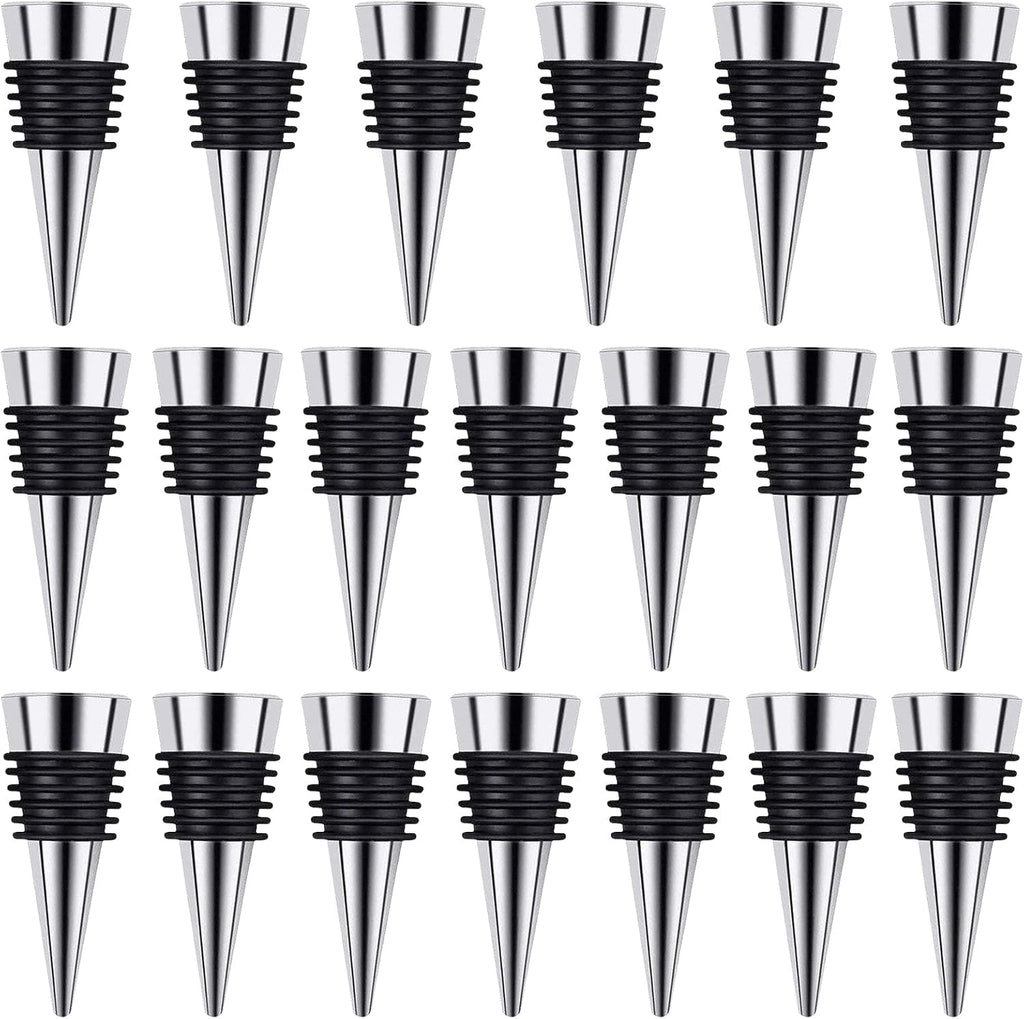Wine Stopper, Reusable Decorative Bottle Stoppers for Kitchen, Bar, Gifts, Holiday Party, Wedding (20 Pack)