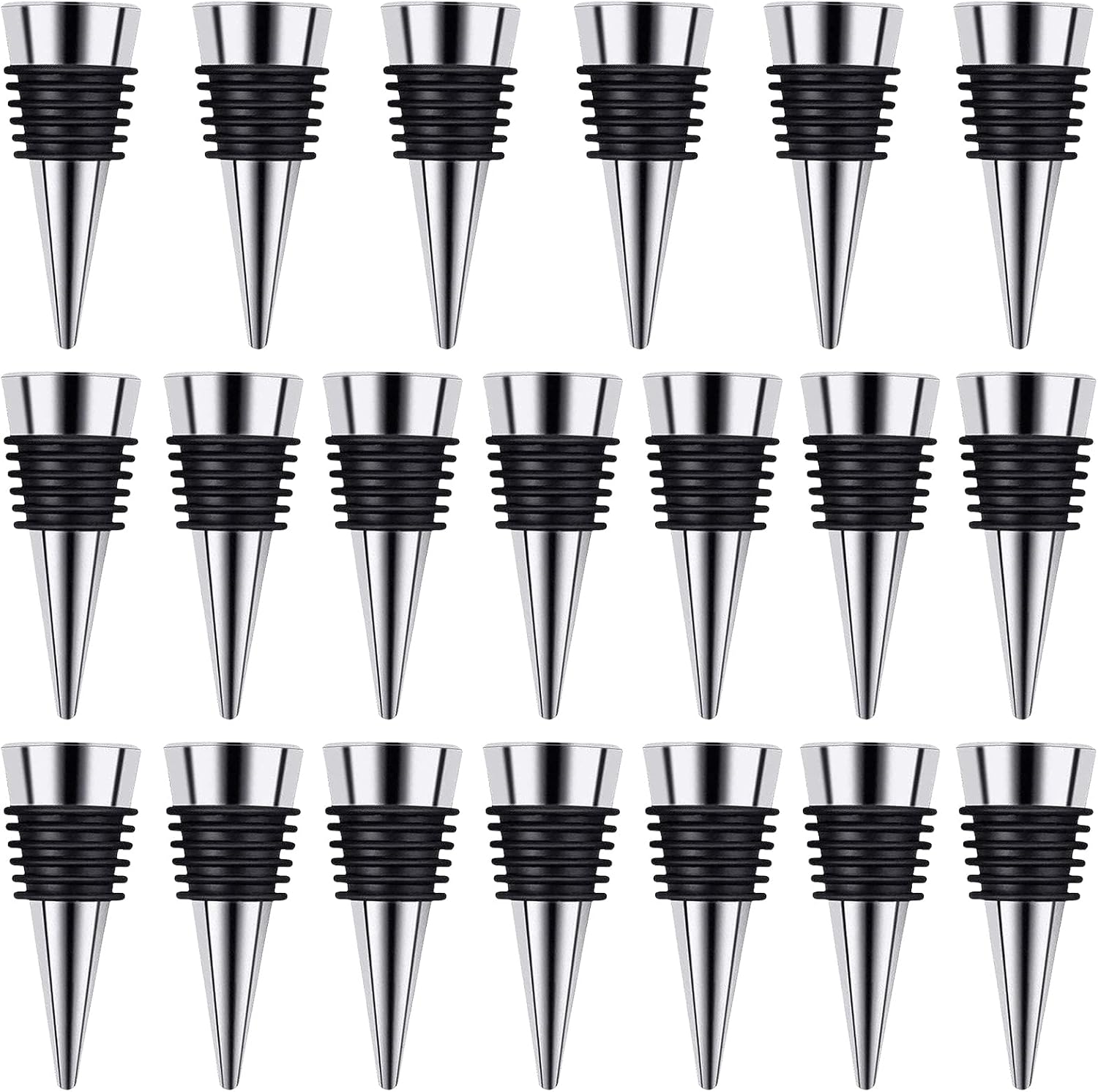 Wine Stopper, Reusable Decorative Bottle Stoppers for Kitchen, Bar, Gifts, Holiday Party, Wedding (20 Pack)