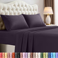 Utopia Bedding King Bed Sheets Set - 4-Piece Brushed Microfiber - Fade & Shrink Resistant | Easy Care (King, Purple)