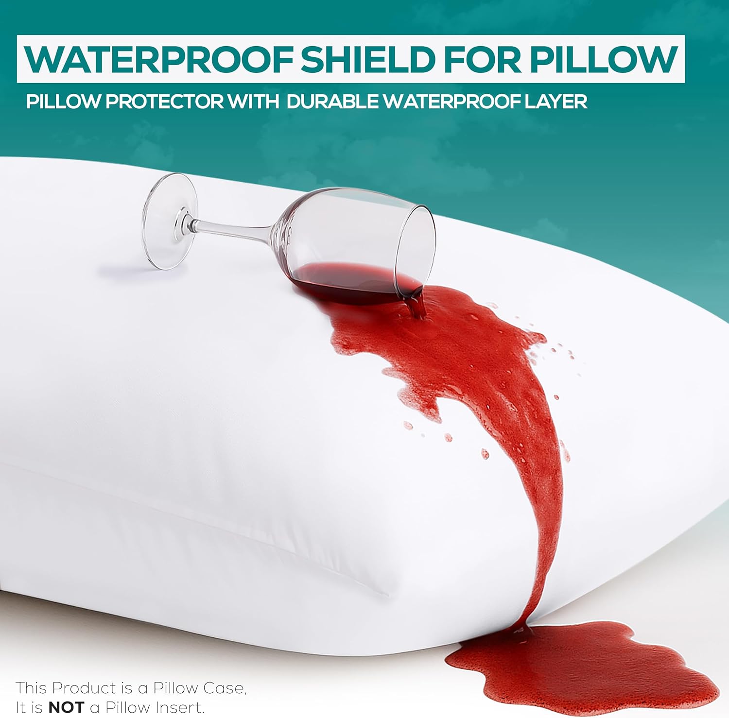 Utopia Bedding Pillow Protectors - Queen Size Zippered, Waterproof & Dust Mite Proof (Set of 2, White)