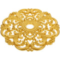 Amosfun Gold Ceiling Medallion 12 Inch European Style Hollow Carved Round Base for Chandelier Home Lighting Fixtures for Living Room and Bedroom