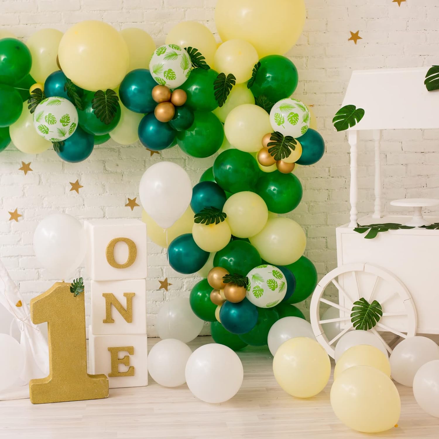 RUBFAC Pastel Yellow Balloons - 129pcs in Various Sizes for Birthday, Wedding & Baby Shower Decor