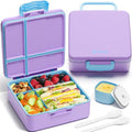Fimibuke Bento Lunch Box - Leak Proof Toddler Container with 4 Compartments | BPA Free & Dishwasher Safe for Ages 3-12