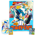 Sonic The Hedgehog Fleece Blanket Set - Bundle with Soft Video Game Blanket Plus Air Freshener, Stickers, More for Kids, Adults, Children | Cozy Sonic Fleece Blanket 45" x 60"