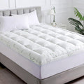 WhatsBedding Queen Mattress Topper - Soft Pillow Top with Deep Pocket & Bamboo Viscose Air Layer