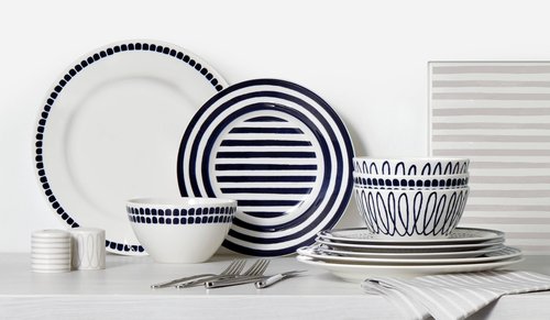 Kate Spade New York Charlotte Street East 4 Piece Place Setting,Blue