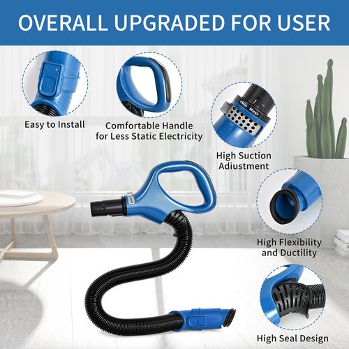 Upgraded ZU560 Replacement Hose Handle for Shark Navigator Rotator Lift-Away ZU560 Blue ZU561 ZU562 UV725 Gray UV650 CU520 Upright Bagless Vacuum Cleaners Handle