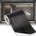 Skiennix Bathroom Mirror Frame Border - Peel & Stick Black Wood Grain Wallpaper (32.8 FT x 3.93 Inch)