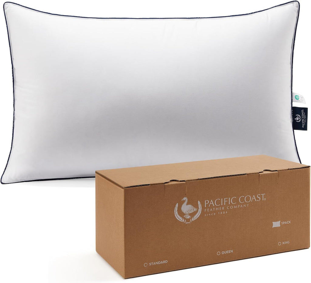 Pacific Coast | Hotel Collection Goose Feather & Down Bed Pillow - Medium Support, Standard Size