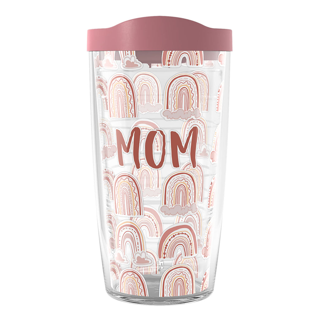 Tervis BOHO Rainbow Mom Made in USA Double Walled Insulated Tumbler Travel Cup Keeps Drinks Cold & Hot, 16oz, Mom