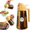 YARRAMATE Light Blocking Oil Sprayer - 16oz Food-Grade Olive Oil Dispenser Bottle | Dark Amber Glass for Cooking