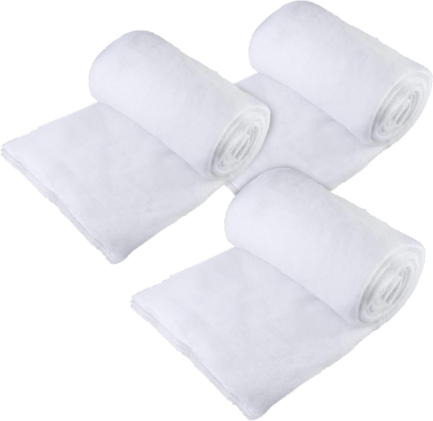 Stargo Fake Snow Blanket Roll - Thick, Soft Faux Snow for Christmas Displays | 2.6 x 7.8ft (3 Pack)
