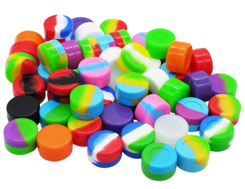Pearwell 5ml Silicone Wax Containers Concentrate Sealed Oil Non-stick Jars (200), Multicolor