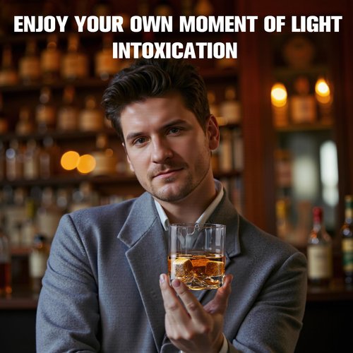 BQD Old Fashioned Whiskey Glasses Set 2-Pack with Gift Box, Ideal Retirement Gifts for Men & Cocktail Glasses for Celebrations