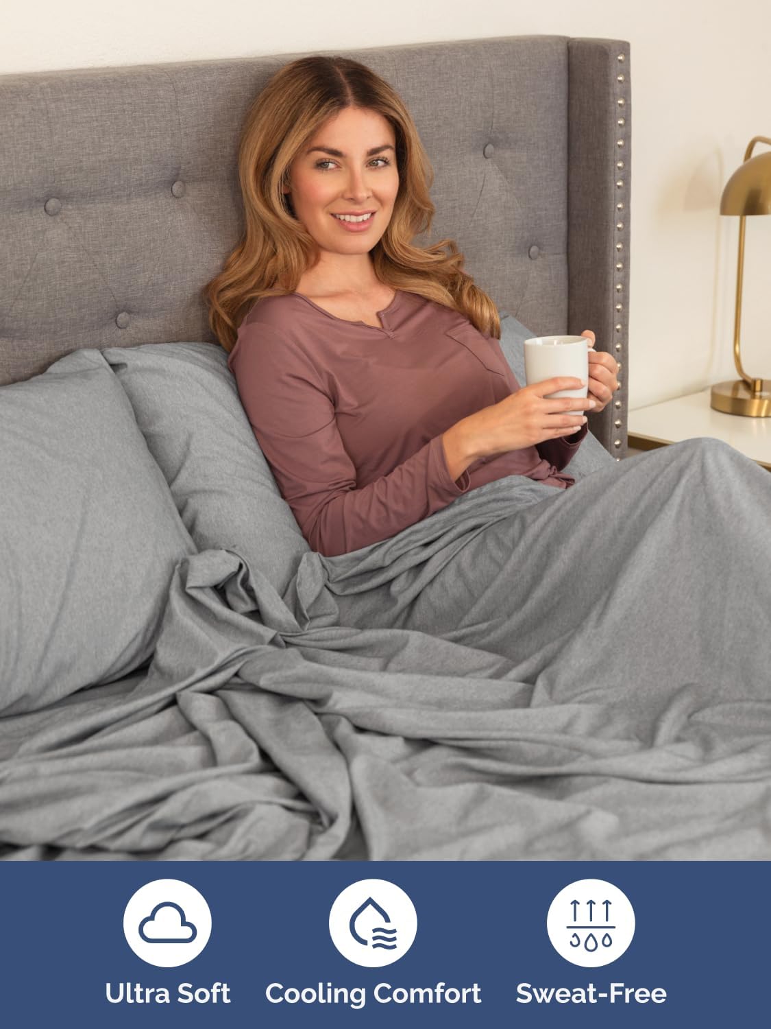Skiennix Extra Deep Cal King Sheet Set | 6-Piece Breathable Cooling Bedding - Soft, Wrinkle-Free, Heathered Grey