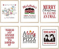 Home Alone Christmas Decorations - Set of 6 Funny Holiday Posters | Unframed 8x10 Art Prints for Bathroom & Bedroom Decor