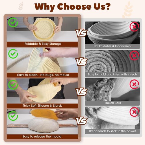 30 Pcs Sourdough Starter Kit,MQFORU Sourdough Bread Baking Supplies with 10" Round & 10" Oval baskets,Silicone Sourdough Bread Kit,Sour Dough Starter Kits for Bakers Wife Mom Women