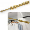 LOMILD Valet Rod for Closet Pull Out, Rod for Bedroom Laundry Room Bathroom, Brushed Gold