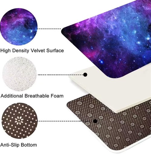 3D Galaxy Area Rugs Outer Space Kitchen Floor Mats for Kids Boys Bedroom Non-Slip Nursery Crawling Carpets Dining Room Playroom Pads,3'×5'