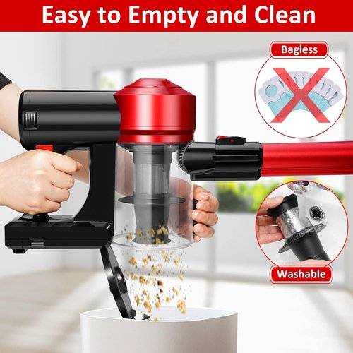 Iwoly C150 Cordless Vacuum Cleaner - Rechargeable 2200mAh Battery, 18000Pa Suction | Lightweight Handheld for Hard Floors