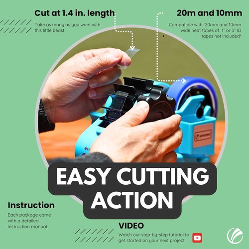 Echomerx Tape Dispenser - Multi-Roll Heat Resistant for Sublimation & Cricut | Fits 1" & 3" Tapes, Blue