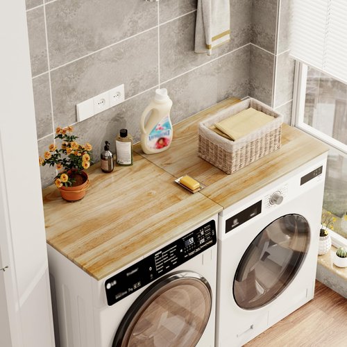 Oenalw 25"x24" Rubberwood Butcher Block Countertop, DIY Solid Wood Rubberwood, for Office Desk Tops, Dining Tables, Laundry Counters, Kitchen Countertop, Easy to Cut,Flat Surface Easy to Clean