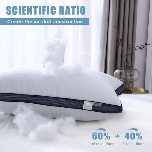 Meoflaw Pillows for Sleeping (4-Pack), Luxury Hotel Pillows Queen Size Set of 4,Bed Pillows for Side and Back Sleeper (Queen)