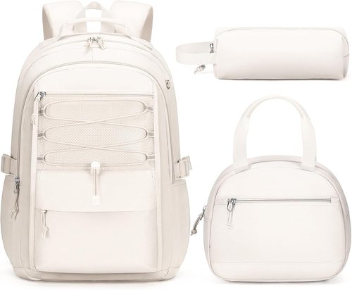 Fimibuke Kids Backpack Set - 3 PCS Waterproof Bookbag with Lunch Box & Pencil Case | Lightweight for School & Travel