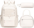 Fimibuke Kids Backpack Set - 3 PCS Waterproof Bookbag with Lunch Box & Pencil Case | Lightweight for School & Travel