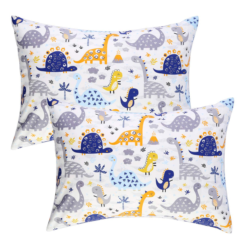 IBraFashion Kids Toddler Pillowcases Set 100% Cotton 14x19 Jungle Animals Envelope Style, Machine Washable