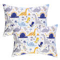 IBraFashion Kids Toddler Pillowcases Set 100% Cotton 14x19 Jungle Animals Envelope Style, Machine Washable