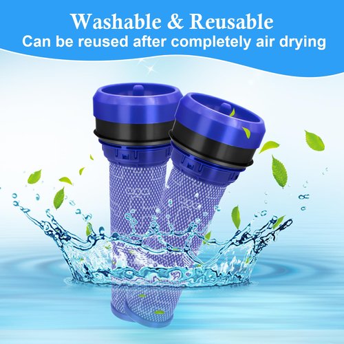 ilovelife 2pcs Premotor Filter for Dyson DC37, DC39, DC28, DC53 Series Absolute Vacuum Cleaner，Vacuums Attachment Washable HEPA Filter Replacement Part No. 923413-01