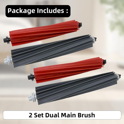 EXPILOVI 2SET S8 Pro Ultra Dual Main Brush Replacement for Roborock S8 Pro Ultra, S8, S8+, Q5 Pro, Q5 Pro+, Q8Max and Q8Max+ Robot Vacuum Cleaner Roller Brush Parts