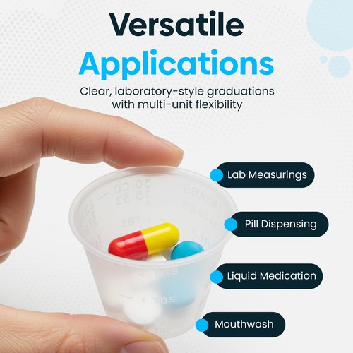 [300 Count - 1 oz.] Perfect Stix Disposable Graduated Plastic Medicine Cups - For Mixed Pills, Medication Measuring, Resin Mixing, Mouthwash