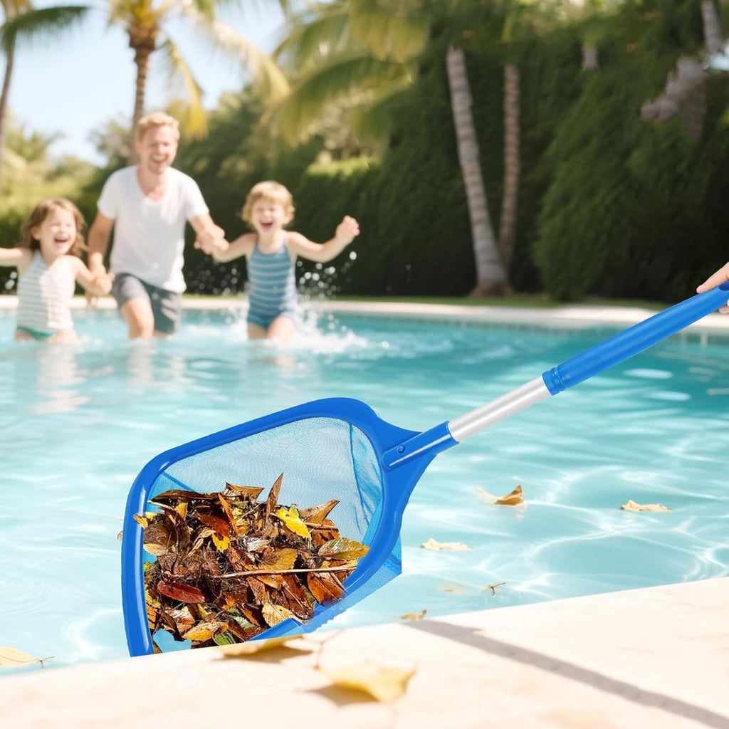 Skiennix Hot Tub Skimmer Net - 13'' Aluminum Pole with Ultra Fine Mesh for Efficient Leaf & Debris Cleaning