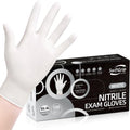SwiftGrip Disposable Nitrile Exam Gloves, 3-mil, Small, Box of 100, White Nitrile Gloves Disposable Latex Free for Medical, Cleaning, Cooking & Esthetician, Food-Safe, Powder-Free, Non-Sterile