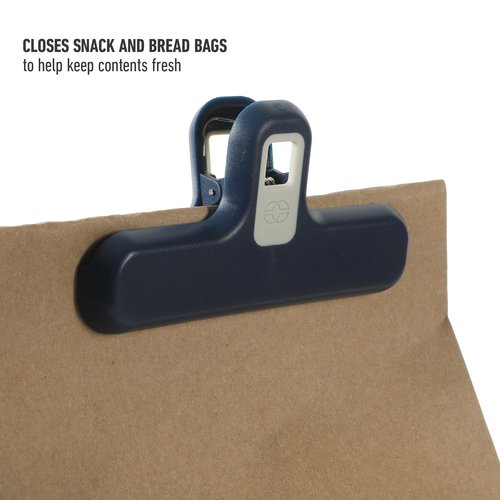Calphalon Prime 4 Pack Polypropylene w/Thermoplastic Rubber Chip Bag Clips - Navy Blue