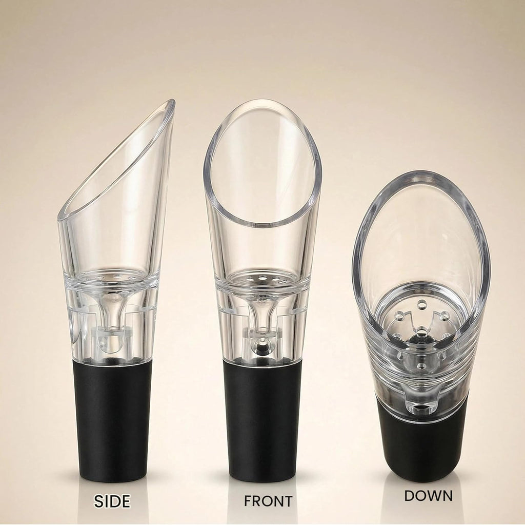Wine Accessory With Aerator Pourer (2-pack),Premium Decanter Spout With Filter,Improve Taste and Smell Immediately,Perfect Wine Gift(2PCS)