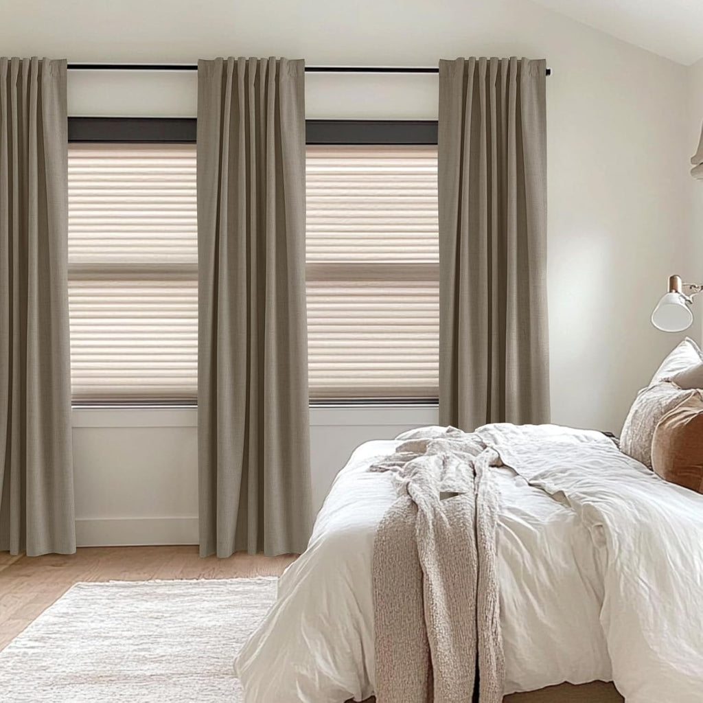Skiennix 100% Blackout Curtains - Thermal Insulated Drapes for Bedroom | 50" W x 72" L, 2 Panels Set