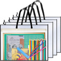 Opret Art Portfolio Bags - 4 Pack 19x25 Inch Vinyl Mesh Storage Cases with Handle & Zipper