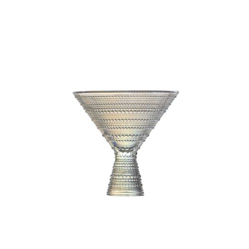 Fortessa Jupiter Beaded Hobnail Glass, 11.5 Ounce Martini (Set of 4), Iridescent