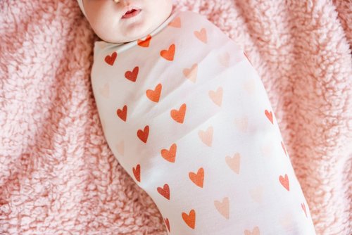 Copper Pearl Large Premium Knit Baby Swaddle Receiving Blanket Cupid