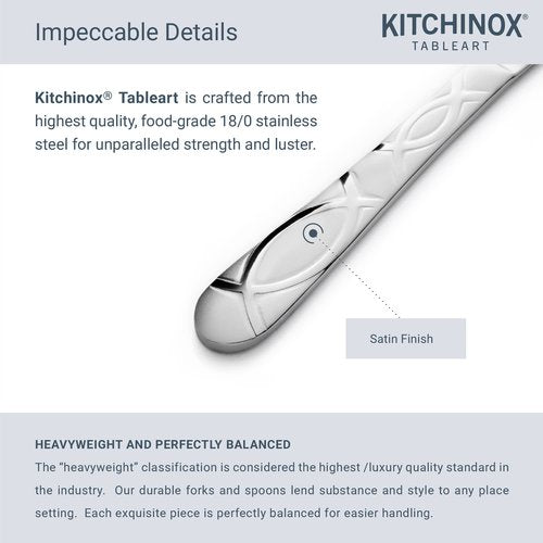 Kitchinox Lily Frost 20 Piece Flatware Set, Service for 4 (Pack of 2)