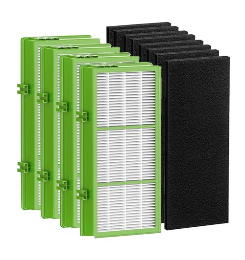 LBLVBNEWD Aer1 Filter Replacement for Holmes AER1 Air Purifiers, 4 True Air Filters + 8 Carbon Booster Filters for Replacement Parts # HAPF300AH-U4R, HAP242-NUC