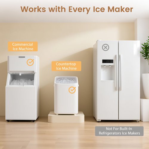 Liebnest Ice Maker Cleaner Tablets, Ice Machine Cleaner Descaler Compatible with Frigidaire, Opal, GE Profile, Kitchenaid, Remove Hard Wate & Odor-Free, 24 Pack