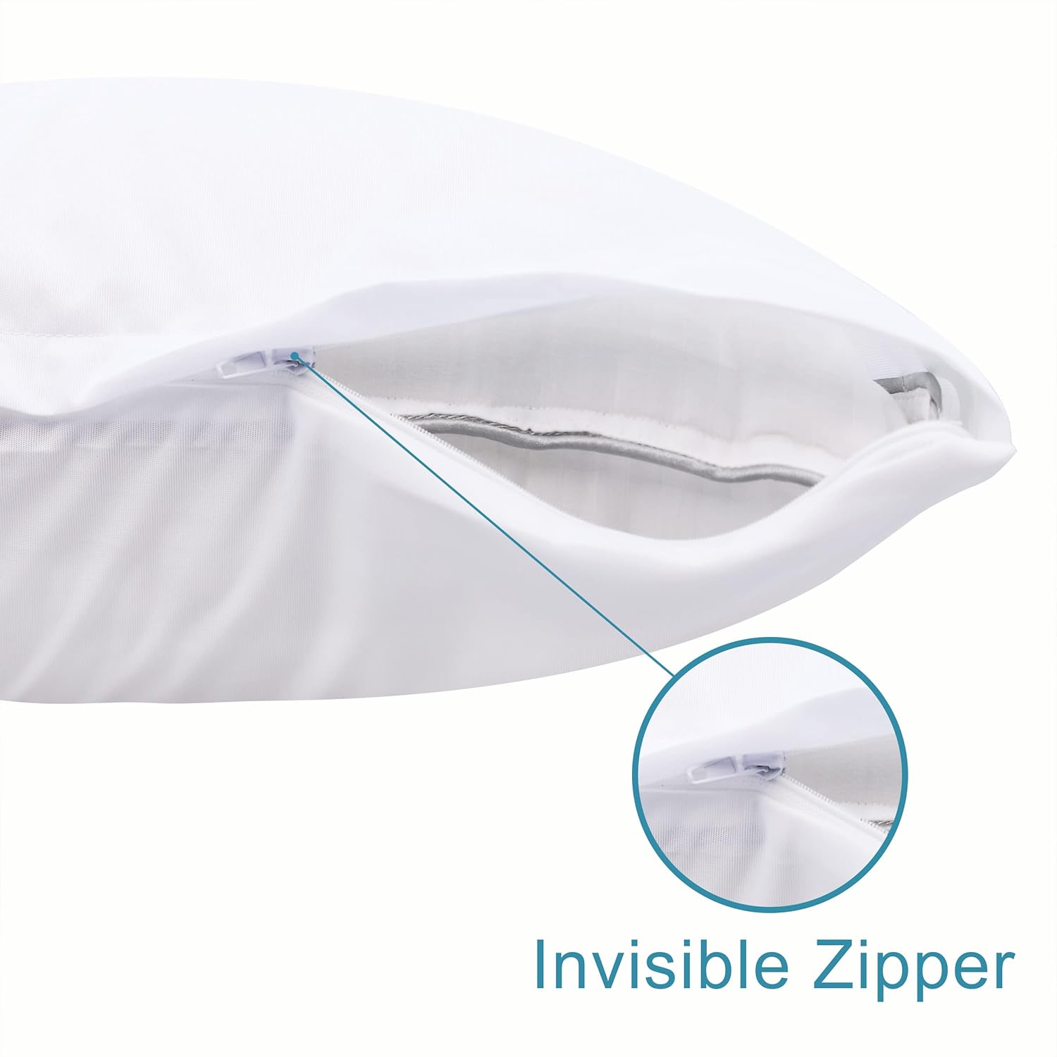 NTBAY Waterproof Pillow Protectors - Super Soft Zippered Covers | 20x26 Inches | Pure White, 4 Pack