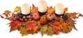 Regine Switzerland Thanksgiving Centerpiece - Artificial Gourd & Pumpkin Decor with Pine Cones & Maple Leaves | Perfect for Dining Table & Fireplace Mantel