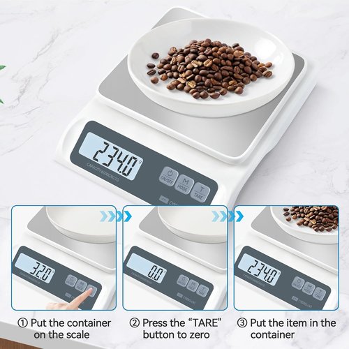 CYBERGIANT Precision Digital Food Scale - 13lb Capacity | Stainless Steel Platform & LCD Display for Meal Prep