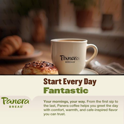 Panera Bread Dark Roast Coffee Pods, 100% Arabica Compatible, Bold & Smooth Dark Chocolate Finish, Kosher Certified, Recyclable Single Serve Cups, 96 Single Serve Pods (4 Packs of 24)
