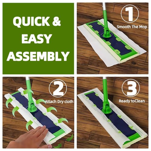 SUZZYVINE XL Dry Sweeping Cloths Diposable Mop Pads for Swiffer X-Large Sweeper, XL Floor Cleaning Cloth for Mopping Home, Bathroom, Kitchen 9.84"x17.3" Extra Thick and Large,40 Counts